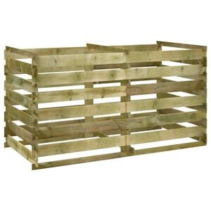 vidaXL komposta kaste, 180x90x90 cm, impregnēta priedes koka dēļi