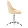 vidaXL grozāms virtuves krēsls, krēmkrāsas samts