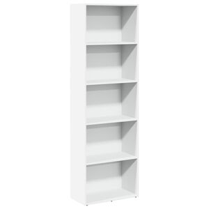 vidaXL grāmatu plaukts, balts, 60x30x189 cm, inženierijas koks