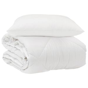 vidaXL Visu sezonu segu ar spilvenu 2 pcs Balts Mikro&scaron;ķiedra