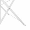 vidaXL Dārza saliekamais krēsls 2 pcs Balts 42 x 46 x 82cm Metāla
