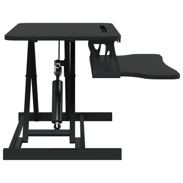 vidaXL datora galds, regulējams, 60x40x(13-41,5) cm, tērauds un koks