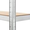 vidaXL 5-līmeņu plaukti, 2 gab., sudrabains tērauds, inženierijas koks