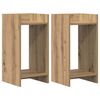 vidaXL Augu statīvs ar plauktu 2 pcs Amatnieka Ozols 30 x 30 x 60 cm