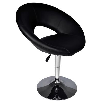 vidaXL bāra krēsls, melna mākslīgā āda