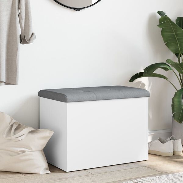 vidaXL uzglabā&scaron;anas sols, balts, 62x42x45 cm, inženierkoks