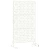 vidaXL Privātuma ekrāns Balts 100 x 50 x 180 cm Tērauds