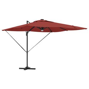 vidaXL Roma Parasol Sarkana 286 x 284 x 270 cm Alumīnijs un poliesters