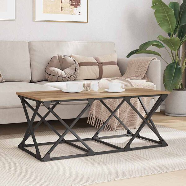 vidaXL Kafijas galdiņ&scaron; Artisānā ozols 100 x 49 x 40 cm