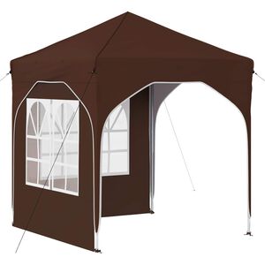 vidaXL Pop-up svinību teltis 192 x 192 x 245 cm Brūna