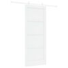 vidaXL Slīdo&scaron;ās durvis Balts 83 x 202 cm Priedes masīvkoks