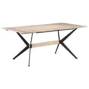 vidaXL virtuves galds, 180x90x76 cm, mango masīvkoks