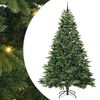 vidaXL Mākslīgā Ziemassvētku eglīte su 300 LED Zaļa 240 cm PE un PVC