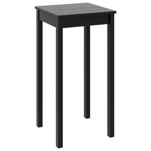 vidaXL bāra galds, 55x55x107 cm, melns MDF