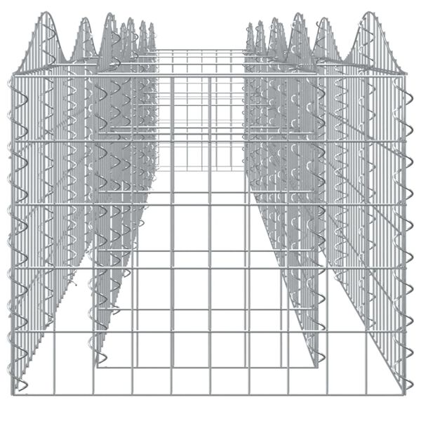 vidaXL arkveida gabiona grozs, 400x50x50 cm, cinkota dzelzs