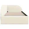 vidaXL Stūra gultas rāmis ar galvas klāju Krēmkrāsa 80 cm x 200 cm
