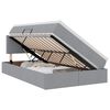 vidaXL LED uzglabā&scaron;anas gulta ar matraci Gai&scaron;i pelēka 120 x 190 cm