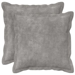 vidaXL Spilvenu pārvalks 2 pcs HOUTEN Gai&scaron;i pelēka 30 x 30 cm