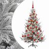 vidaXL Mākslīgā Ziemassvētku egle ar bumbiņu 120 cm 150 LED