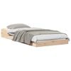 vidaXL Gultas rāmis Dabiska 100 x 220 cm Ciets priedes koks