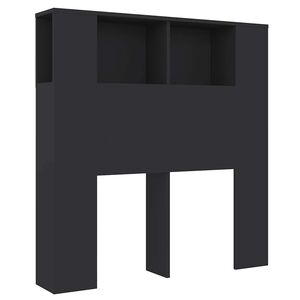 vidaXL gultas galvgalis ar plauktu, balts, 100x18,5x102,5 cm