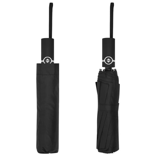 vidaXL lietussargs, automātiska aiztaisī&scaron;anās, 104 cm, melns