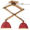 vidaXL sienas lampa, 25 W, bružāti sarkana, 29x18x85 cm, E27