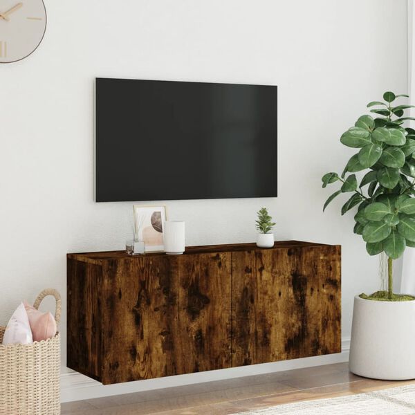 vidaXL TV sienas skapītis, ozolkoka krāsa, 100x30x41 cm