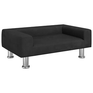 vidaXL gulta suņiem, melna, 70x45x26,5 cm, samts