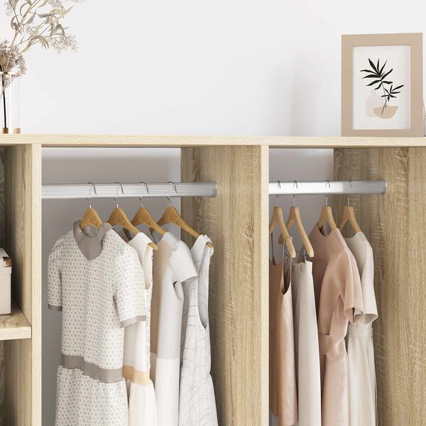 vidaXL Skapja stieple 2 pcs Sudraba 764 x 15 x 29 mm