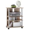 FMD TV/Hi-Fi plaukts ar 3 nodalījumiem, 65x40x79,2 cm, ozolkoka krāsa