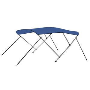 vidaXL trīsloku motorlaivas jumts, zils, 183x140x137 cm