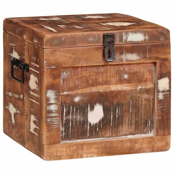 vidaXL Uzglabāšanas kaste ar uzglabāšanu Brūna Cieta mango koksne