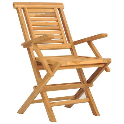 vidaXL saliekami dārza krēsli, 6 gab., 56x63x90 cm, masīvs tīkkoks