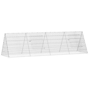 vidaXL Vistu būris Sudraba 215 x 55 x 55 cm Cinkots tērauds