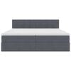 vidaXL Glabā&scaron;anas gulta ar matraci Tum&scaron;i pelēks 90 x 200 cm