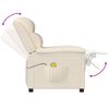 vidaXL masāžas krēsls, krēmkrāsas samts
