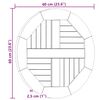 vidaXL galda virsma, 2,5 cm, 60 cm, apaļa, masīvs tīkkoks