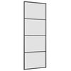 vidaXL bīdāmās durvis ar stiprinājumiem, stikls, alumīnijs, 76x205 cm