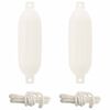 vidaXL Laivu fenderi 2 gab. &Oslash; 16 x 58 cm Balts PVC