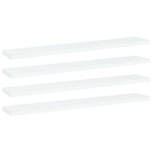 vidaXL plauktu dēļi, 4 gab., balti, 60x10x1,5 cm, inženierijas koks