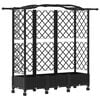 vidaXL Pacelta gulta ar treliem un jumtu Melns 163 x 40 x 129 cm PP