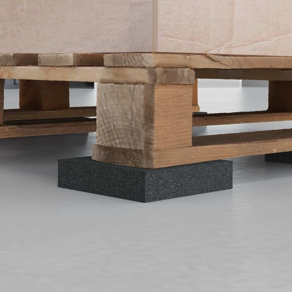 vidaXL Gumijas spilventiņ&scaron; Melna Gumija