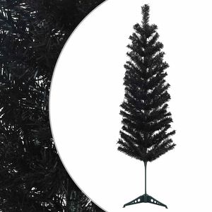 vidaXL Mākslīgs slaids Ziemassvētku koks 120 cm PVC un tērauds Melns