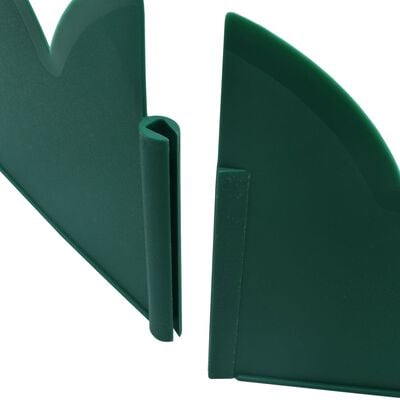 vidaXL zāliena apmales, 10 gab., zaļas, 65x15 cm, PP