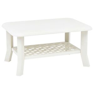 vidaXL kafijas galdiņ&scaron;, balts, 90x60x46 cm, plastmasa