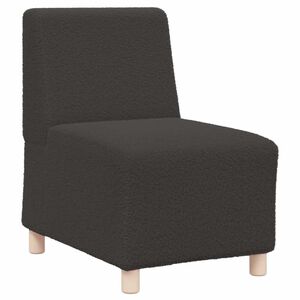 vidaXL modulārs dīvāns bez roku balstiem, tum&scaron;i pelēks, 55 cm, sprogains, vilnai līdzīgs audums