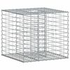 vidaXL Gabions pacelta gulta 60 x 60 x 55 cm Cinkota tērauda Sudraba