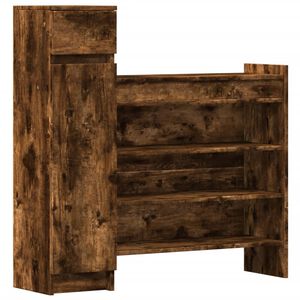 vidaXL apavu plaukts, koka krāsa, 100,5x28x100 cm, inženierijas koks