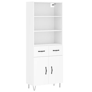 vidaXL augstais skapis, balts, 69,5x34x180 cm, inženierijas koks